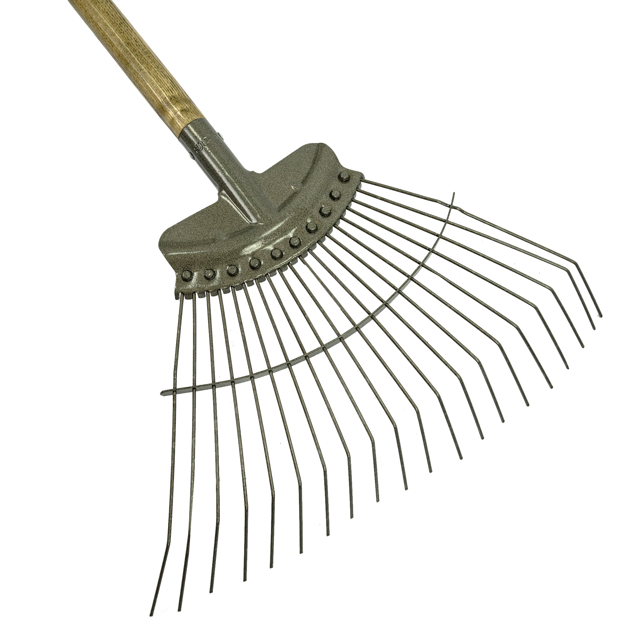 JCB 20 Teeth Heritage Lawn Rake 520mm Carbon Steel and Ash Handle | JCBHLR01