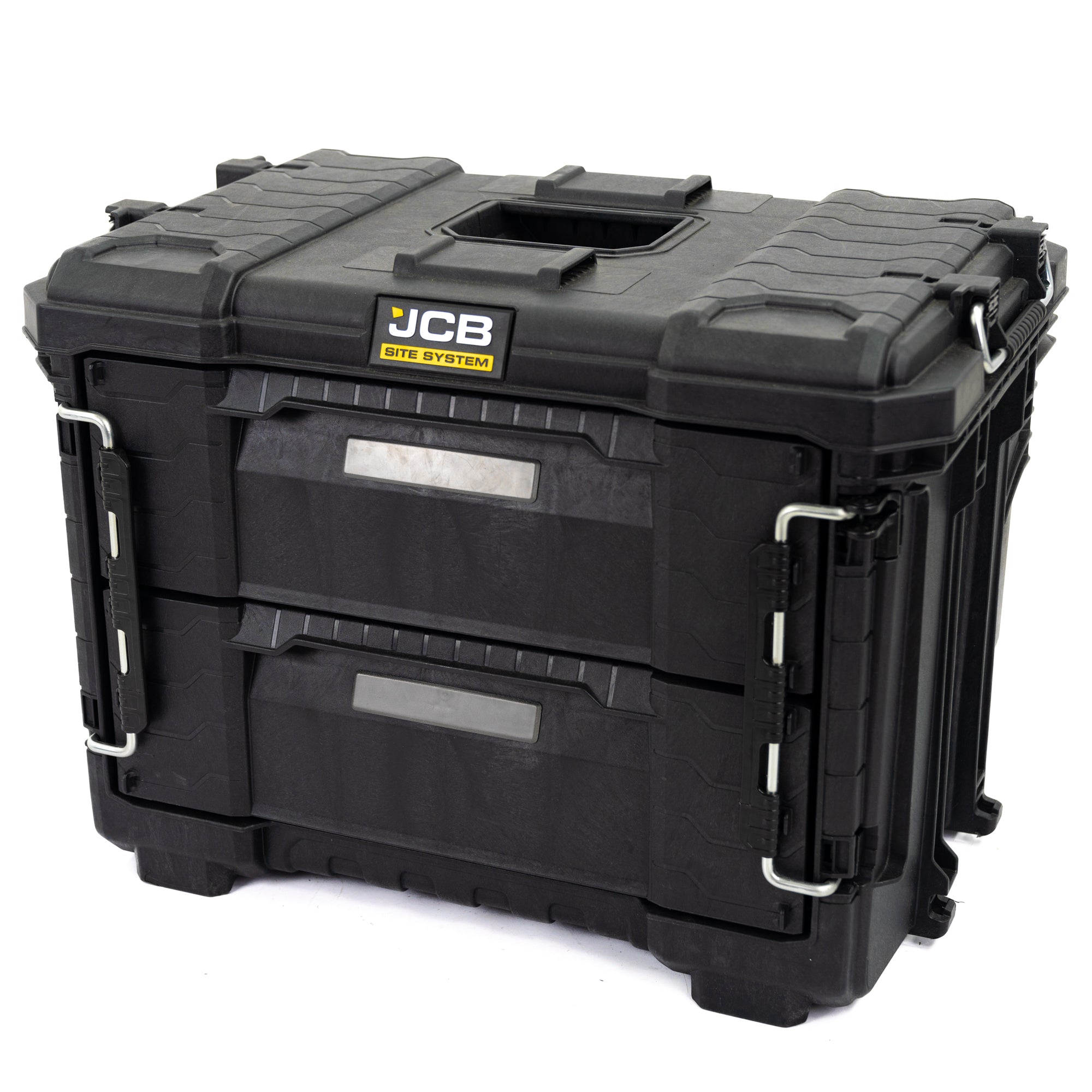 JCB 2 Drawer Site System, 20kg Load, 28L Capacity Tool Storage Box | JCB-SITESYS-2DW