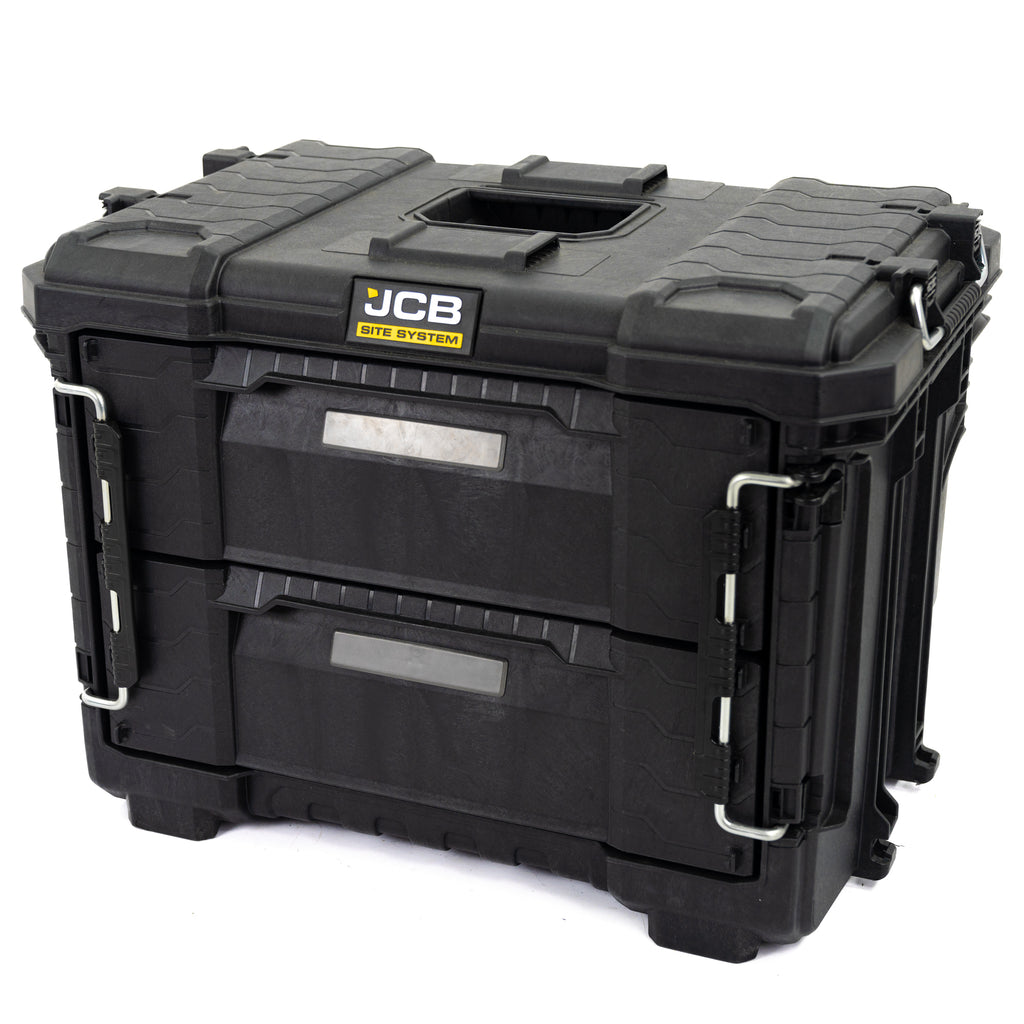 JCB 2 Drawer Site System, 20kg Load, 28L Capacity Tool Storage Box | J
