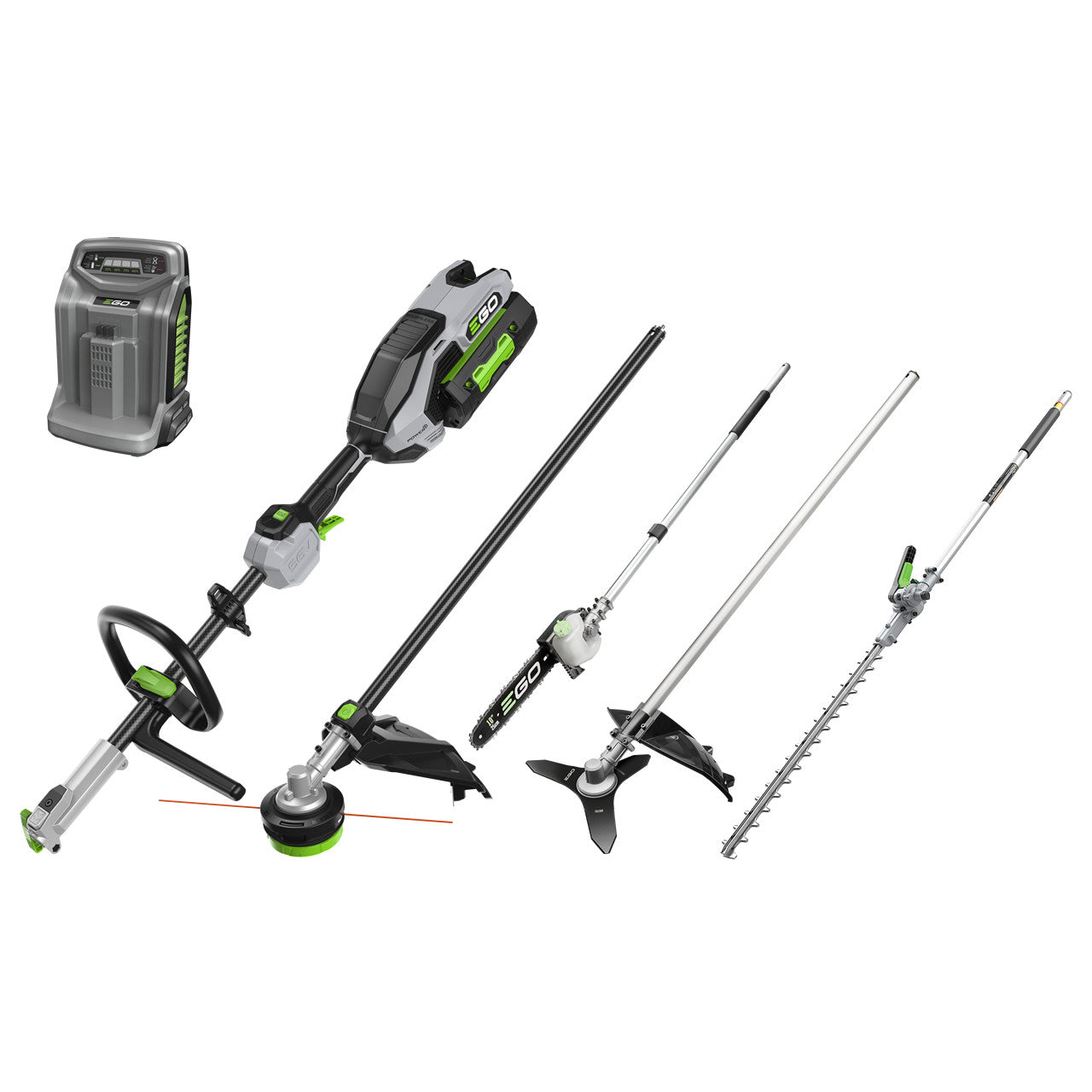 EGO MHBC1204E Multi-Tool Kit - Line Trimmer + Brushcutter + Hedgetrimmer + Pole Saw Attachments