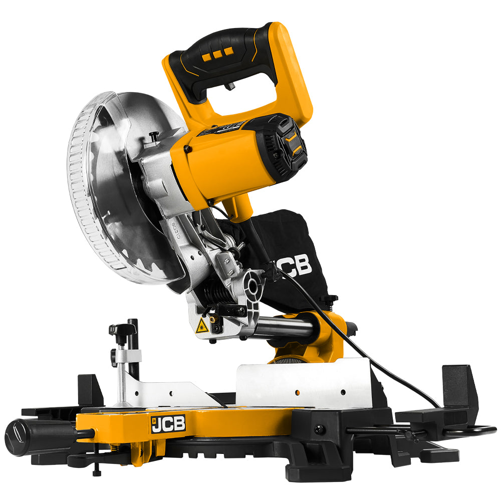 JCB 210mm 8" Electric Sliding Mitre Saw, Corded, 1500W, 230V | 21-MS-210-SB