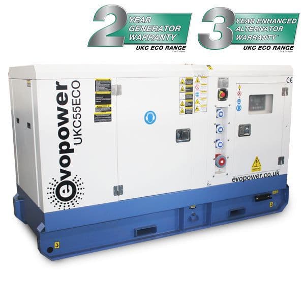 EVOPOWER 55KVA CUMMINS  DIESEL GENERATOR 3 PHASE 400/230V UKC55ECO
