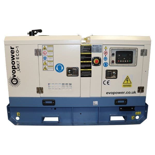 Evopower 8.75 kVA 7kW Diesel Generator with Kubota Engine Single Phase 230V UKK7ECO-1