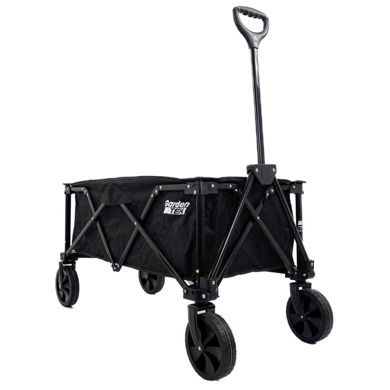 GardenTek Folding Trolley on Wheels, Garden Trolley 120kg Load 135L Capacity | GTW220