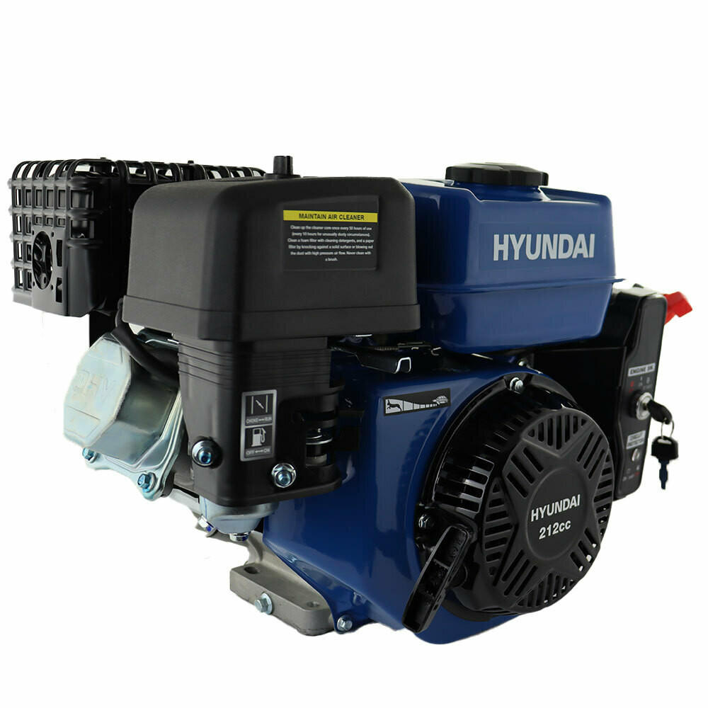 Hyundai 212cc 6.5hp 3/4'' 19.05mm Electric-Start Horizontal Straight Shaft Petrol Replacement Engine, 4-Stroke, OHV | IC210PE-19