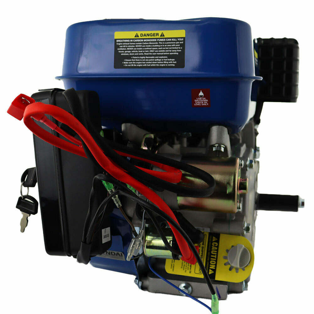 Hyundai 212cc 6.5hp 3/4'' 19.05mm Electric-Start Horizontal Straight Shaft Petrol Replacement Engine, 4-Stroke, OHV | IC210PE-19