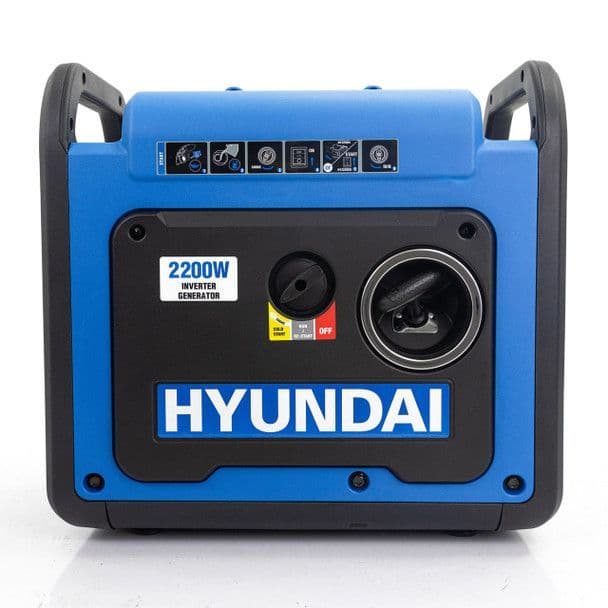 Hyundai 2200W / 2.2kW Petrol Inverter Generator, Pure Sine Wave Output, Lightweight, Quiet Running |