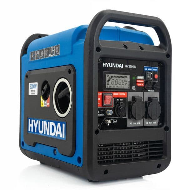 Hyundai 2200W / 2.2kW Petrol Inverter Generator, Pure Sine Wave Output, Lightweight, Quiet Running |