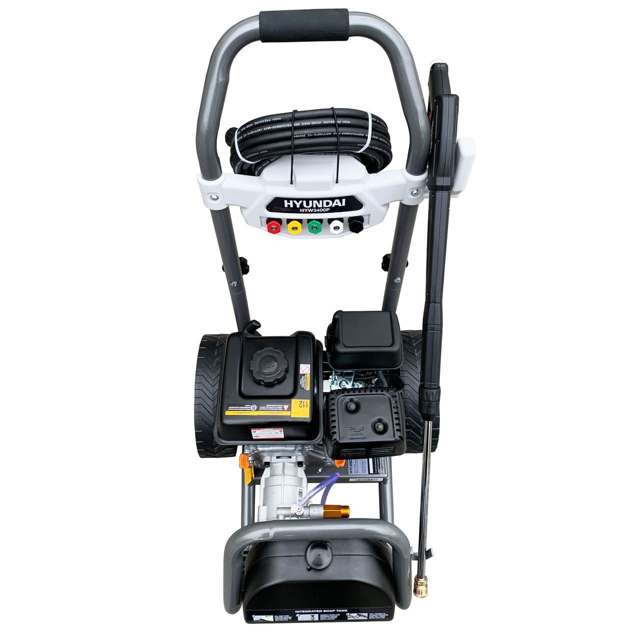 Hyundai 3400psi / 234 bar Petrol Pressure Washer 10m Hose & Detergent Tank HYW3400P
