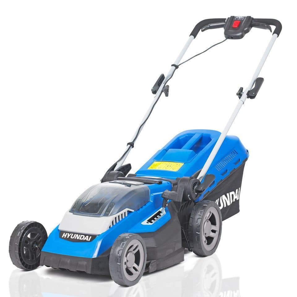 Hyundai 38cm Cordless 40v Lithium-Ion Battery Roller Lawnmower with Battery & Charger HYM40LI380P