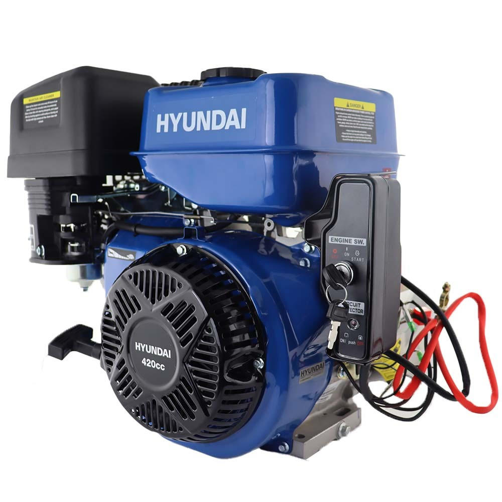 Hyundai 420cc 14hp 25mm Electric-Start Horizontal Straight Shaft Petrol Replacement Engine, 4-Stroke, OHV | IC420XE-25