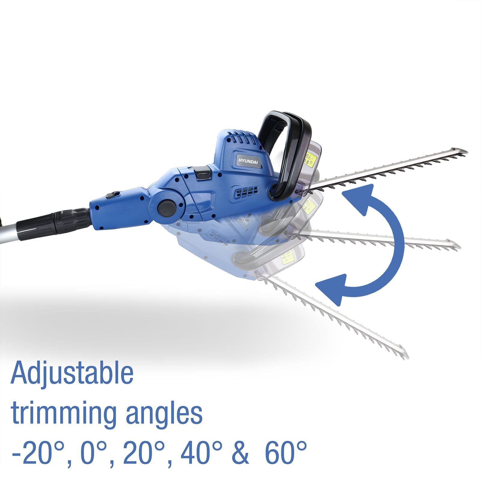 Hyundai 550W 450mm 2-in-1 Convertible Corded Electric Pole Hedge Trimmer/Pruner | HYP2HT550E