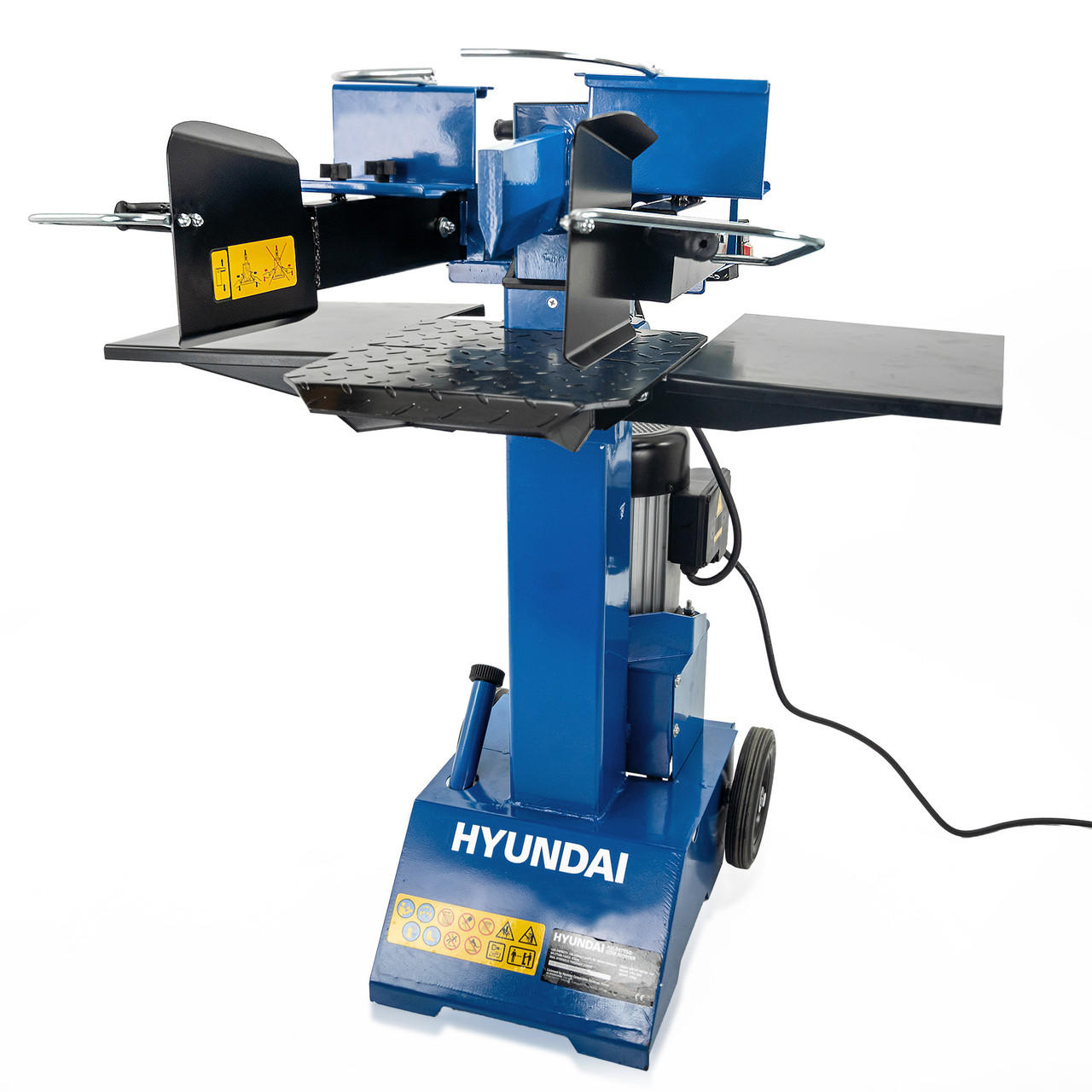 Hyundai 8 Tonne Vertical Electric Log Splitter with Hydraulic Ram, Dual Handle Control 550mm Length | HYLS8000VE