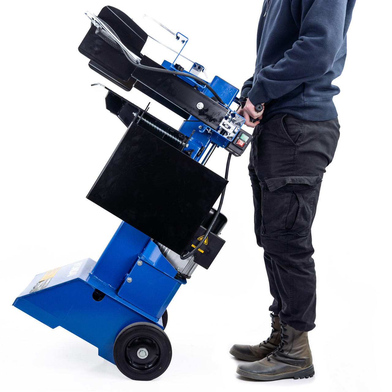 Hyundai 8 Tonne Vertical Electric Log Splitter with Hydraulic Ram, Dual Handle Control 550mm Length | HYLS8000VE