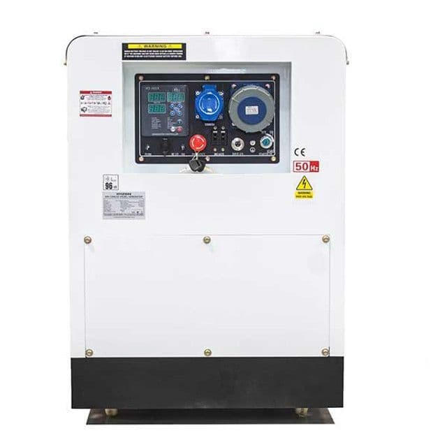 Hyundai DHY12500SE 10kW/12.5kVA 230v Mains Standby Silenced Diesel Generator
