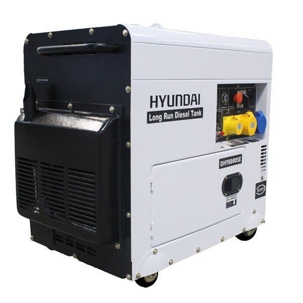 Hyundai DHY8000SELR 6kW Silenced Long Run Diesel Generator