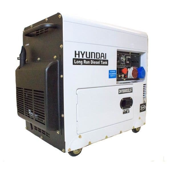 Hyundai DHY8000SELR-T 6kW 3-phase Silenced Long Run Diesel Generator