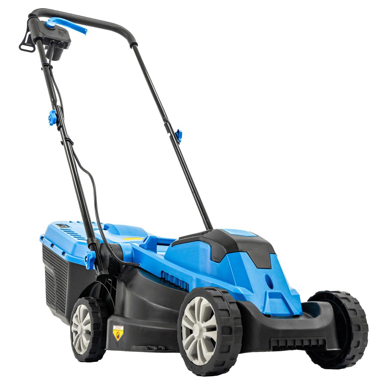Hyundai Electric Lawn Care Bundle, 1300W 33cm Cut Lawn Mower & 250W Grass Trimmer | HYM3313EGT