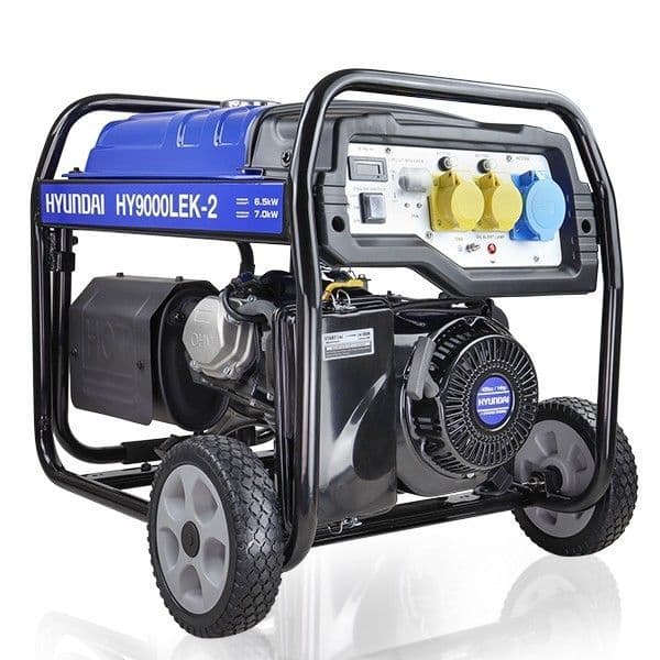 Hyundai HY9000LEK-2 7.5kW / 9.4kVa* Recoil & Electric Start Site Petrol Generator
