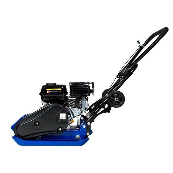Hyundai HYCP9070 196cc Petrol Plate Compactor Wacker Plate & Free Wheel Kit & Paving Pad