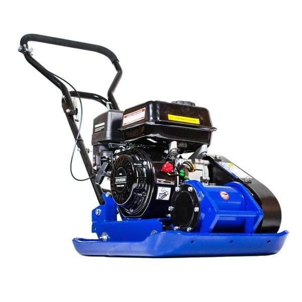 Hyundai HYCP9070 196cc Petrol Plate Compactor Wacker Plate & Free Wheel Kit & Paving Pad