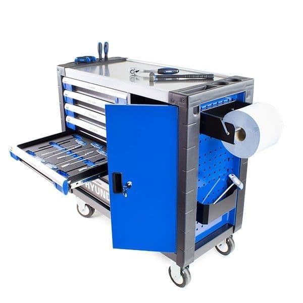 Hyundai HYTC9004 305 Piece 7 Drawer Caster Mounted Roller Premium Tool Chest Cabinet