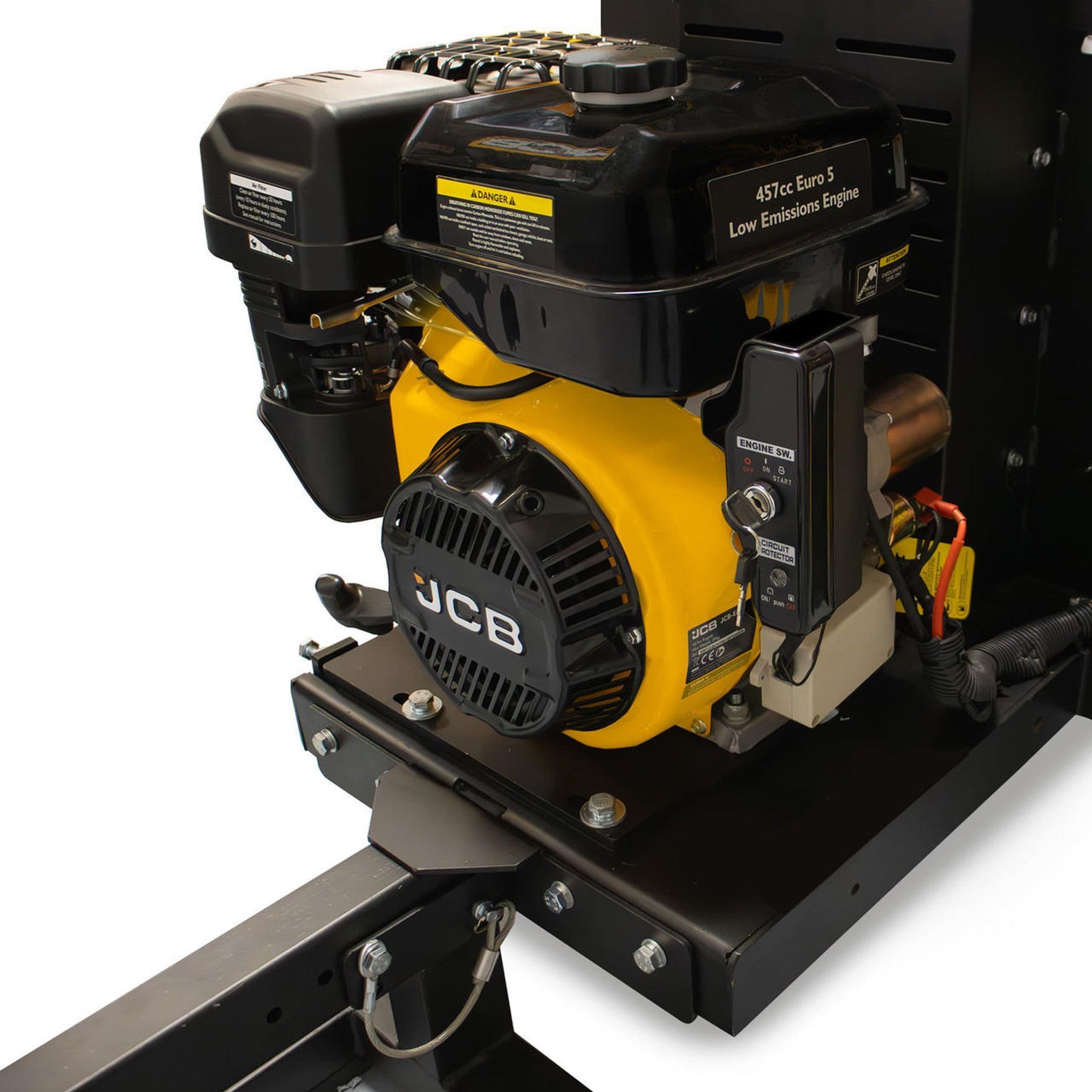 JCB 120mm / 4.72 Heavy-Duty Petrol Wood Chipper 457cc, 15hp 4-Stroke, Electric Start JCB-CH150120PE