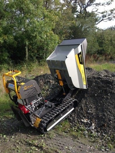 Lumag VH500GX 500kg Track Barrow with Petrol Honda Engine and Hydraulic Tip