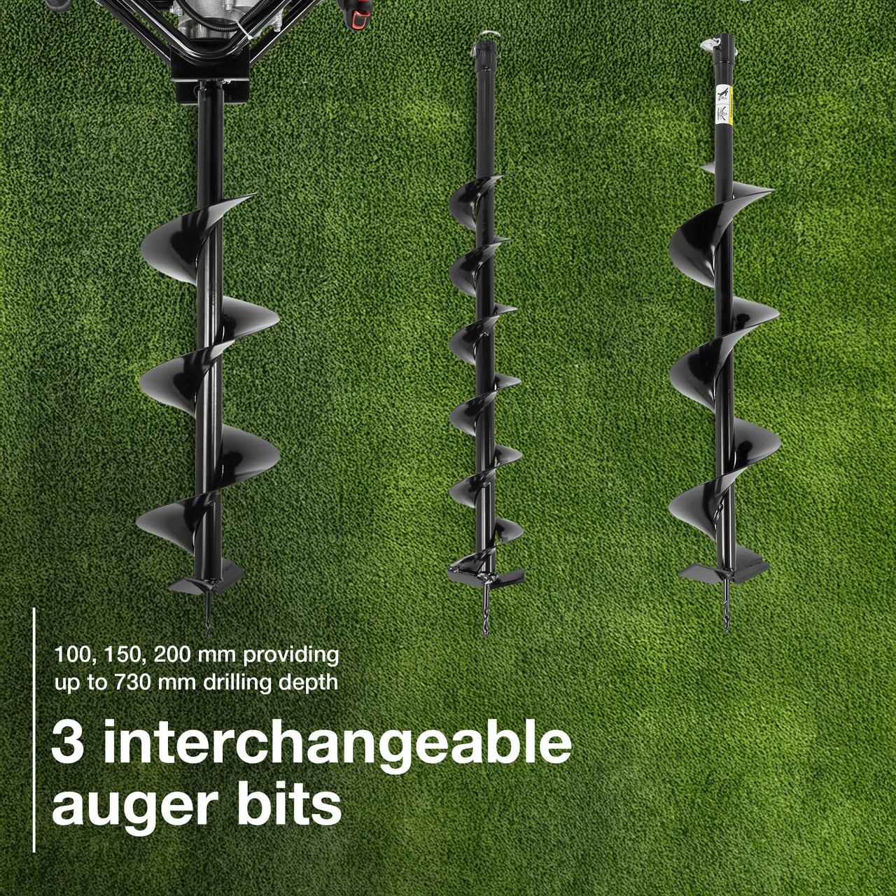 P1PE 56cc Petrol Earth Auger – Post Hole Borer & Ground Drill (P1-EA560)