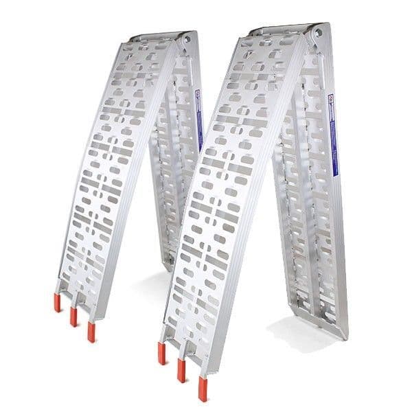Pair Folding Aluminium Van / Trailer Loading Ramp 225cm Length x 28cm Wide Capacity Up To 340Kg 2pcs