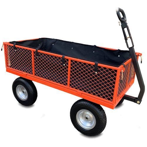 Sherpa SLGT3 450kg Large Garden Trolley / Utility Cart WITH Puncture Proof Tyres & FREE Liner