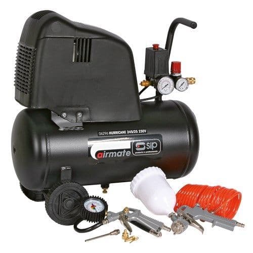 SIP 245/25 Air Compressor & Free 7pc Kit