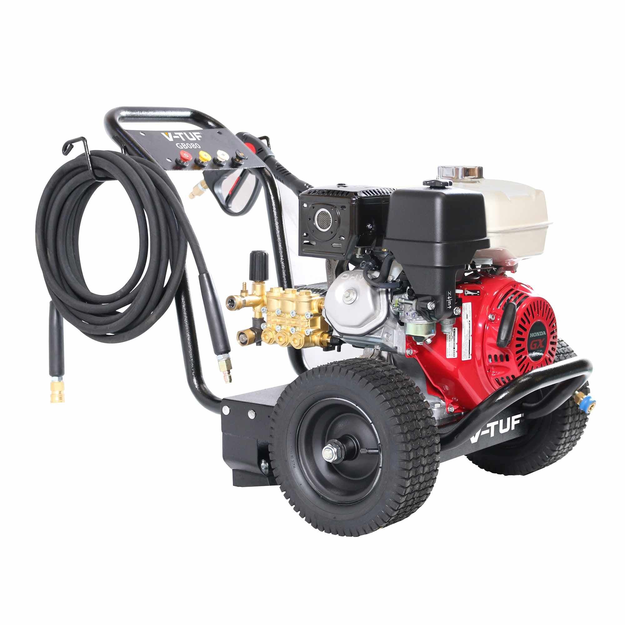 V-TUF GB080 Industrial 9HP Gearbox Driven Honda Petrol Pressure Washer - 2900psi, 200Bar